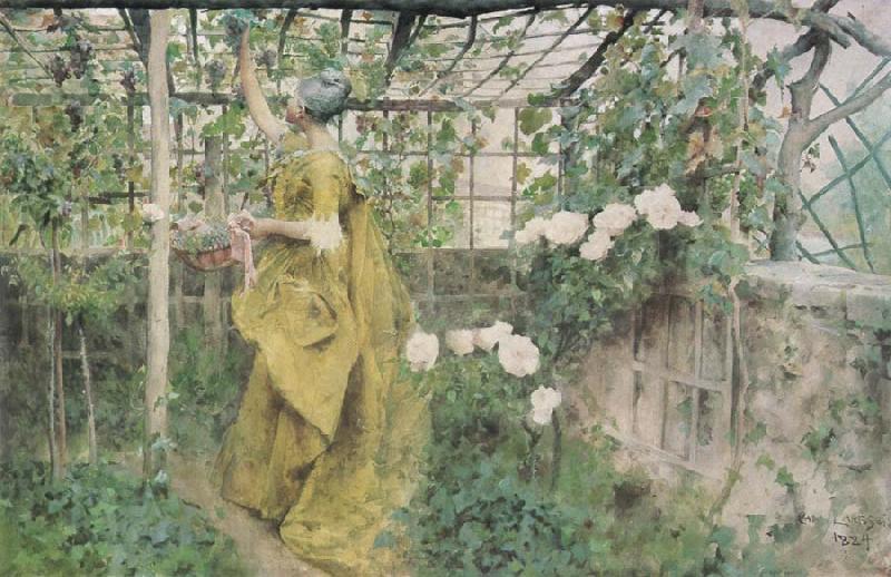 Carl Larsson The Vine Diptych Norge oil painting art